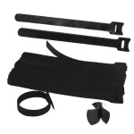 10/20/50PCS Reusable Hook and Loop Cable Ties Nylon Wire Cord Strap Organizer – 150 mm* – 150 mm* 20 PCS