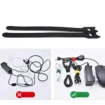 10/20/50PCS Reusable Hook and Loop Cable Ties Nylon Wire Cord Strap Organizer – 150 mm* – 150 mm* 20 PCS