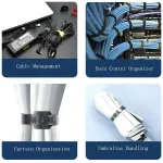 10/20/50PCS Reusable Hook and Loop Cable Ties Nylon Wire Cord Strap Organizer – 150 mm* – 150 mm* 20 PCS