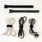 10/20/50PCS Reusable Hook and Loop Cable Ties Nylon Wire Cord Strap Organizer – 150 mm* – 150 mm* 20 PCS