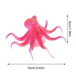Glowing Aquarium Ornament Simulation Octopus Fish Squid Fish Tank Decoration – Red