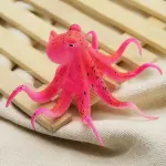Glowing Aquarium Ornament Simulation Octopus Fish Squid Fish Tank Decoration – Red