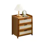 3-Layer Drawer Bedroom Nightstand Large Storage Stable Structure Space Saving