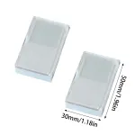 2PCS Acrylic Flip Top Transparent Square Storage Box For Loose Diamonds Gemstones