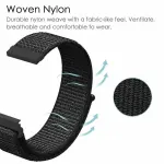 20mm Nylon Braided Sport Loop Velcro Watch Band Strap Compatible Replacement – White