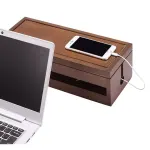 Wooden Riser With Drawer Desktop Storage Shelf Organizer For Office Supplies