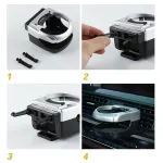 Silver Car Cup Holder Air Vent Mount Drink Can Holder Tray for Vehicle Dashboard