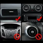 Silver Car Cup Holder Air Vent Mount Drink Can Holder Tray for Vehicle Dashboard