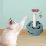 Cat Climbing Toy Small Jump Platform with Claw Scratching Board for Kittens Play – Green
