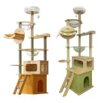 Multi Functional Cat Climbing Tree Tower Stand House Furniture Activity Center – Green