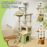 Multi Functional Cat Climbing Tree Tower Stand House Furniture Activity Center – Green