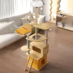 Multi Functional Cat Climbing Tree Tower Stand House Furniture Activity Center – Green