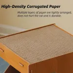 Solid Wood Cat Scratching Board Integrated Vertical Double-layer Cat House