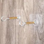 12 PCS Heavy Duty Self Adhesive Hooks Stainless Steel Ceiling Hooks for Home – Closed