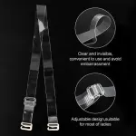 3 PAIRS/ LOT Clear Bra Straps Transparent Metal Buckle Invisible Adjustable