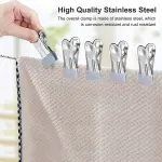 30pcs Multi Functional Stainless Steel Clothes Drying Clips Windproof Clips