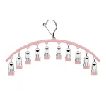 3PCS Windproof Clothes Drying Rack Balcony Hanger Pantyhose Underwear Clips - Pink