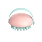 Handheld Scalp Massager Brush for Hair Washing and Shampoo with Silicone Bristles – Pink