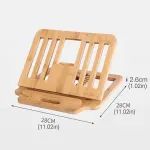 1-Piece Foldable Bamboo Laptop Stand with Adjustable Angles