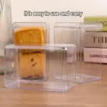 20pcs Transparent Biscuit Box Plastic Cake Box Pastry Dessert Storage Container – 7.5×7.5CM