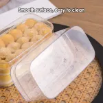 20pcs Transparent Biscuit Box Plastic Cake Box Pastry Dessert Storage Container – 7.5×7.5CM