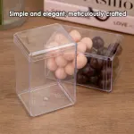 20pcs Transparent Biscuit Box Plastic Cake Box Pastry Dessert Storage Container – 7.5×7.5CM