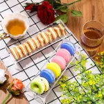 1PC Transparent Rectangular Biscuit Display Rack Food Dessert Wedding Cake Stand