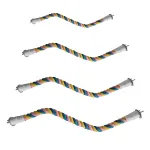 U Shaped Parrot Cotton Rope Climbing Toy Perch Stand for Bird Cage – 100cm