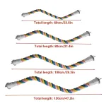 U Shaped Parrot Cotton Rope Climbing Toy Perch Stand for Bird Cage – 100cm