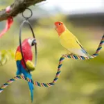 U Shaped Parrot Cotton Rope Climbing Toy Perch Stand for Bird Cage – 100cm