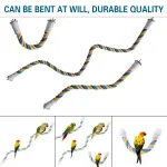 U Shaped Parrot Cotton Rope Climbing Toy Perch Stand for Bird Cage – 100cm