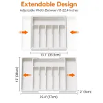 Portable Tableware Storage Box Telescopic Household Storage Tray Organizer