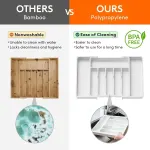 Portable Tableware Storage Box Telescopic Household Storage Tray Organizer