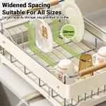 Multifunctional Dish Drying Drainer Stainless Steel for Kitchen Sink Counter Use