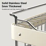 Multifunctional Dish Drying Drainer Stainless Steel for Kitchen Sink Counter Use
