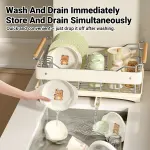 Multifunctional Dish Drying Drainer Stainless Steel for Kitchen Sink Counter Use
