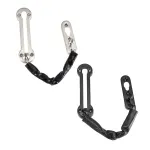 Home Security Door Chain Stainless Steel Guard Slide Screws Front Secure Catch – Black