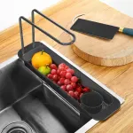 Retractable Stainless Steel Kitchen Sink Drain Rack Kitchen Counter Storage