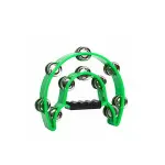 Double Half Moon Tambourine Handheld Musical Percussion Instrument Bell Drum