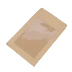 100PCS Small Kraft Paper Envelopes With Clear Window Self Seal Card Mailers – Green
