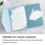 20PCS 3D Tri-Fold Holiday Wedding Invitation Envelope Greeting Cards Aesthetic – Pink