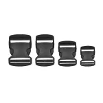 10pcs Black Plastic Buckle Clips for School Bag Backpack Strap Multifunctional – 38mm
