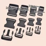 10pcs Black Plastic Buckle Clips for School Bag Backpack Strap Multifunctional – 38mm