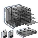 Multi-Tier Desktop Organizer File Holder Document Storage Rack Office Shelf