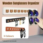 Wall Mount Glasses Storage Rack for Sunglasses Organizer Home Display Rack – Black