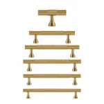 6 Sizes Gold Cabinet Door Handle Light Luxury Bronze Pull for Wardrobe Drawer – 128mm-Hole Distance