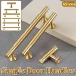 6 Sizes Gold Cabinet Door Handle Light Luxury Bronze Pull for Wardrobe Drawer – 128mm-Hole Distance