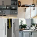5pcs Silver Kitchen Cabinet Door Handles Stainless Steel Door Drawer Pull T Bar – 127mm/76mm