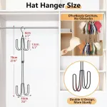 Multi-functional Hat Storage Rack Double Hanging Organizer for Hats Accessories