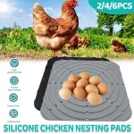 Washable Silicone Nesting Box Bedding Reusable Under Bedding for Chicken Coop – Grey-2PCS